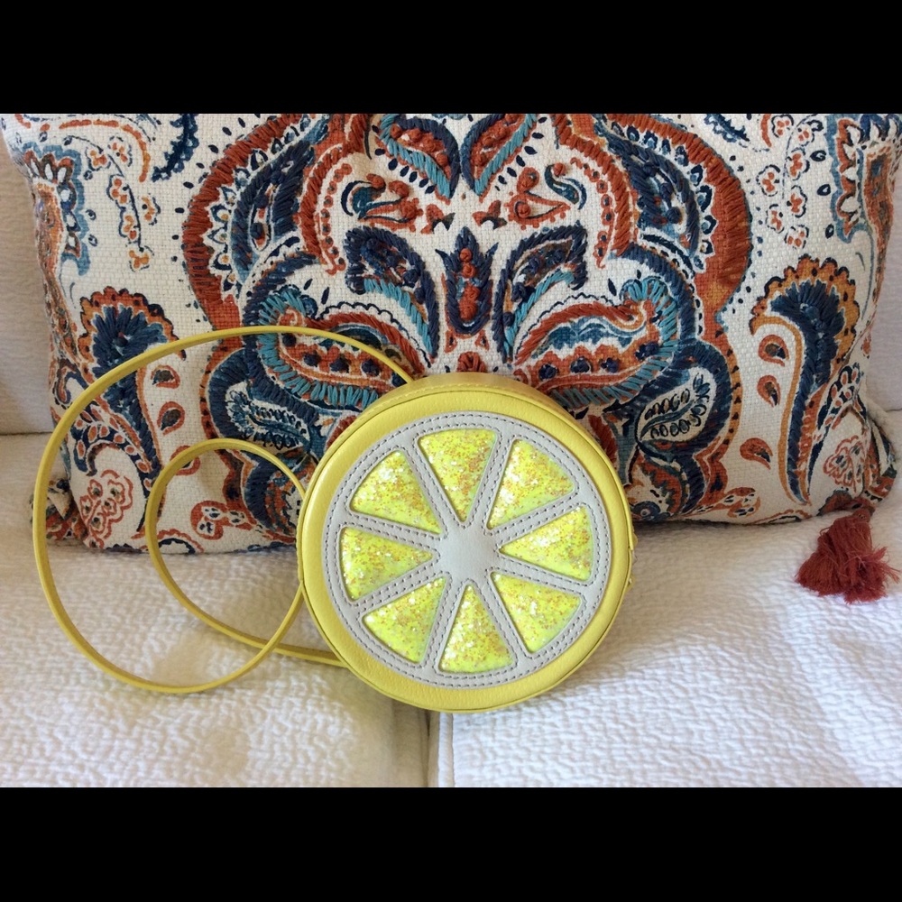 Yellow Lemon Slice Crossbody Bag